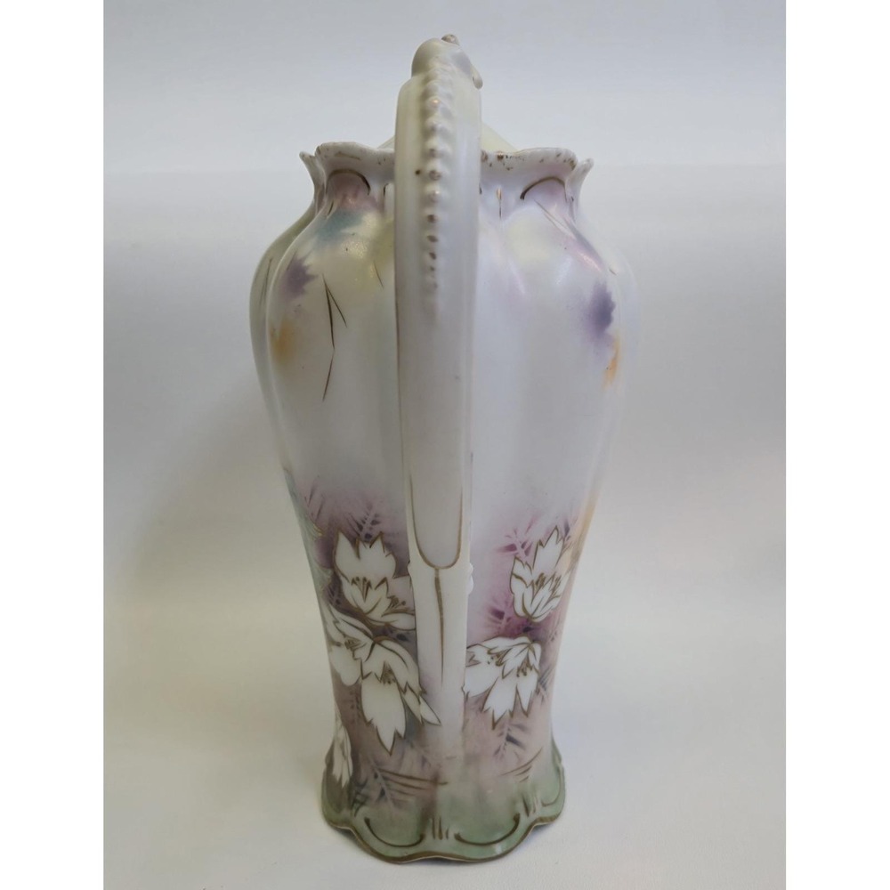 Antique R.S. Prussia "Swans on Lake" Chocolate Pot - Satin Finish - Art Nouveau - Picture 4 of 16
